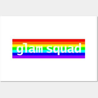 Glam Squad Typography Rainbow Posters and Art